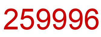 Number 259996 red image