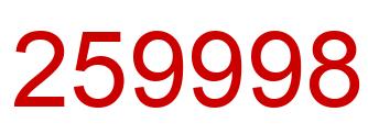 Number 259998 red image