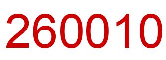 Number 260010 red image