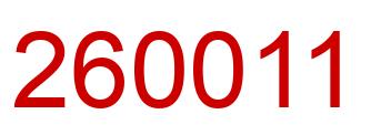Number 260011 red image