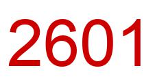 Number 2601 red image