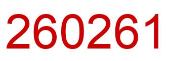 Number 260261 red image