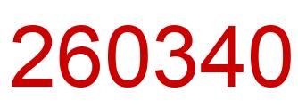 Number 260340 red image