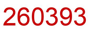 Number 260393 red image