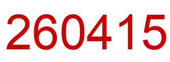 Number 260415 red image