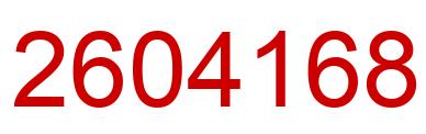 Number 2604168 red image