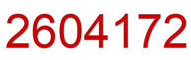 Number 2604172 red image