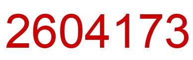 Number 2604173 red image