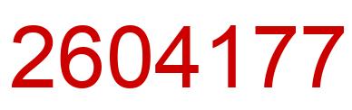 Number 2604177 red image
