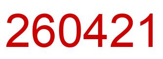 Number 260421 red image