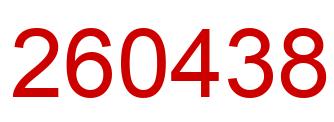 Number 260438 red image