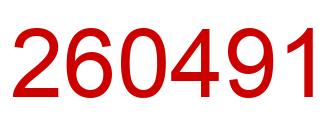 Number 260491 red image