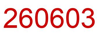 Number 260603 red image