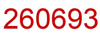 Number 260693 red image