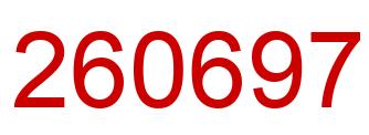 Number 260697 red image