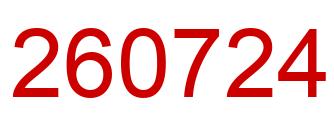 Número 260724 imagen rojo