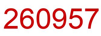 Number 260957 red image