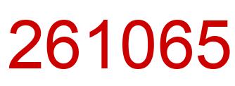 Number 261065 red image