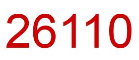 Number 26110 red image