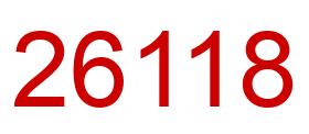 Number 26118 red image