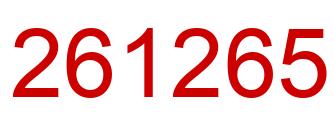 Number 261265 red image