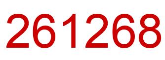 Number 261268 red image