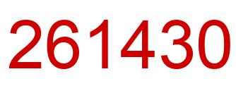Number 261430 red image