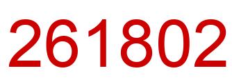 Number 261802 red image