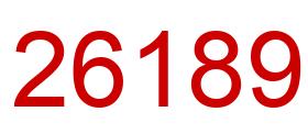 Número 26189 imagen rojo