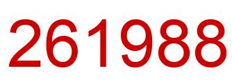 Number 261988 red image