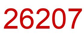 Number 26207 red image