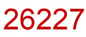 Número 26227 imagen rojo