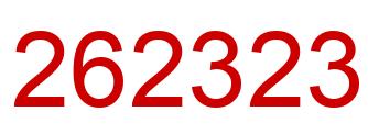 Number 262323 red image