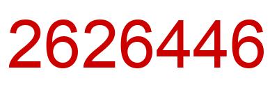 Number 2626446 red image