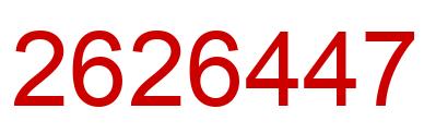 Number 2626447 red image