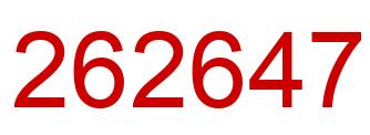 Number 262647 red image
