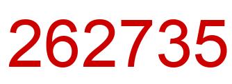 Number 262735 red image