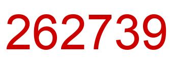 Number 262739 red image