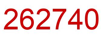 Number 262740 red image