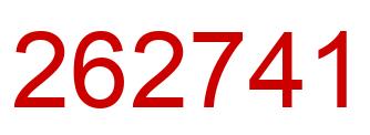 Number 262741 red image