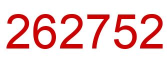 Number 262752 red image