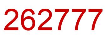 Number 262777 red image