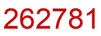 Number 262781 red image