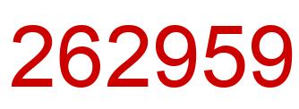 Number 262959 red image