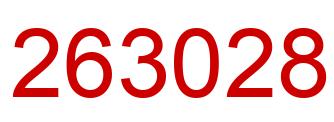 Number 263028 red image