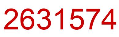Number 2631574 red image