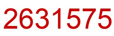 Number 2631575 red image