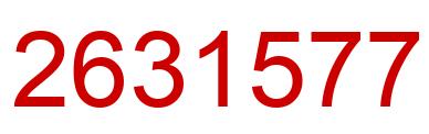 Number 2631577 red image