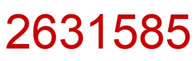 Number 2631585 red image