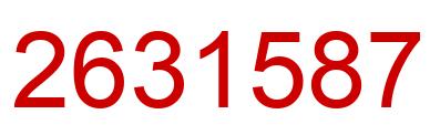 Number 2631587 red image